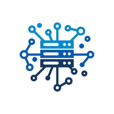Teknoloji Server Logo simge tasarım