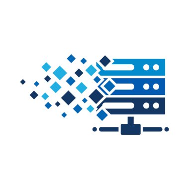 Piksel Server Logo simge tasarım