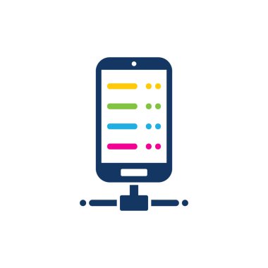 Mobile Server logo simge tasarım