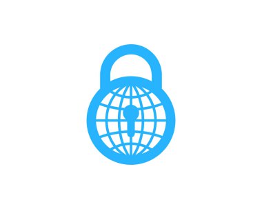 Güvenlik simgesi Logo tasarım öğesi beyaz arka plan üzerinde vektör illüstrasyon izole