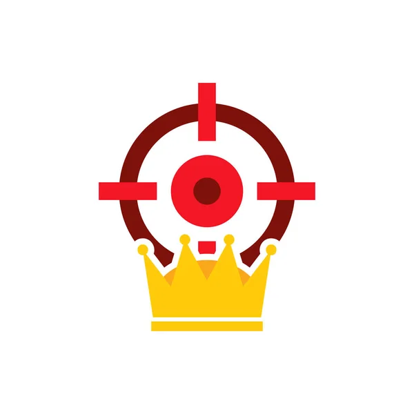 King Target Logo Icon Design — Vector de stoc