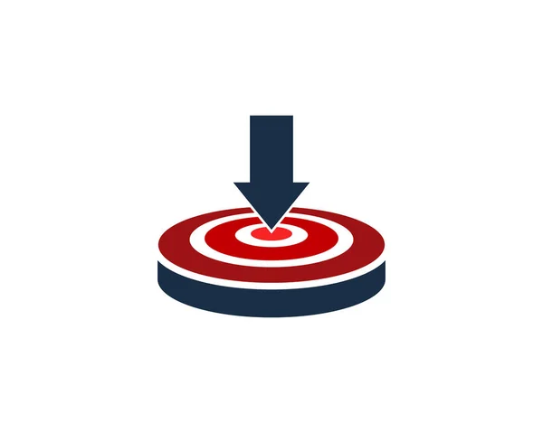 Střed Cíle Ikony Logo Design Element — Stockový vektor