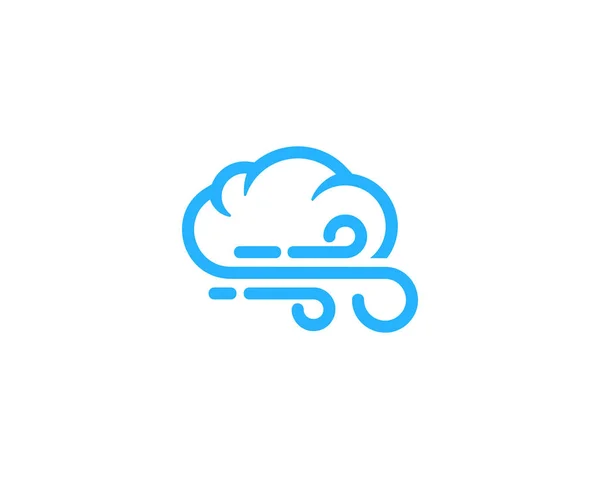 Wind Wetter Saison Symbol Logo Design Element — Stockvektor