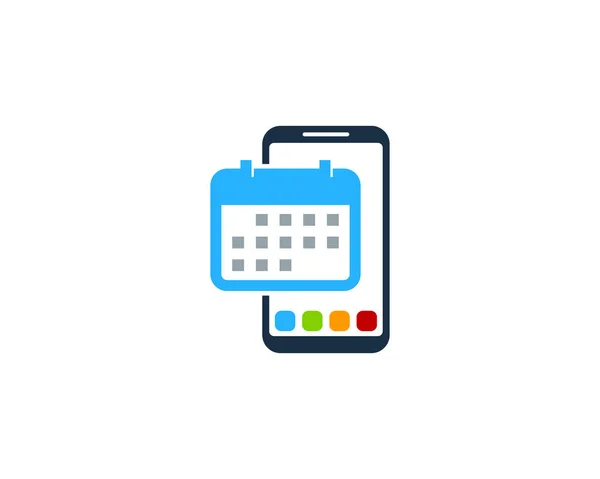 Element Projektu Logo Ikony Kalendarza Smartfonu — Wektor stockowy