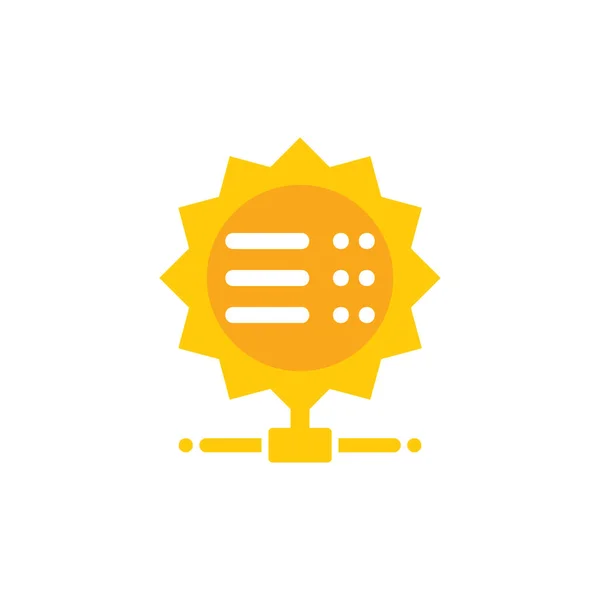Sun Server Logotipo Icon Design —  Vetores de Stock