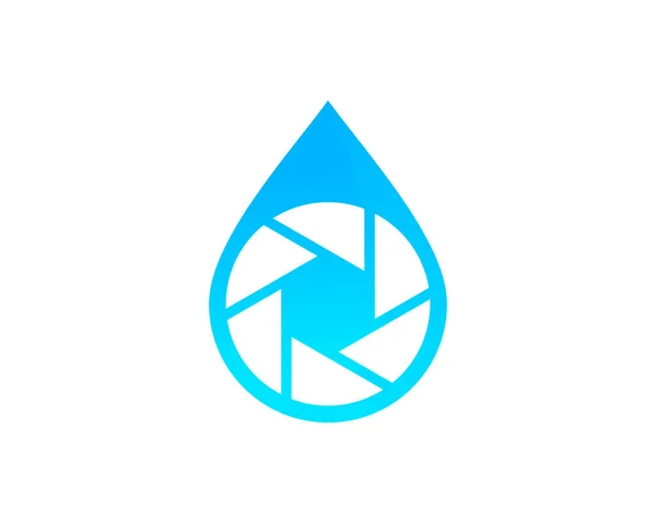 Water Photo Logo Design Template Element — Stock Vector
