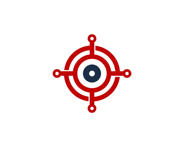 Tech Target Icon Design Element — стоковый вектор