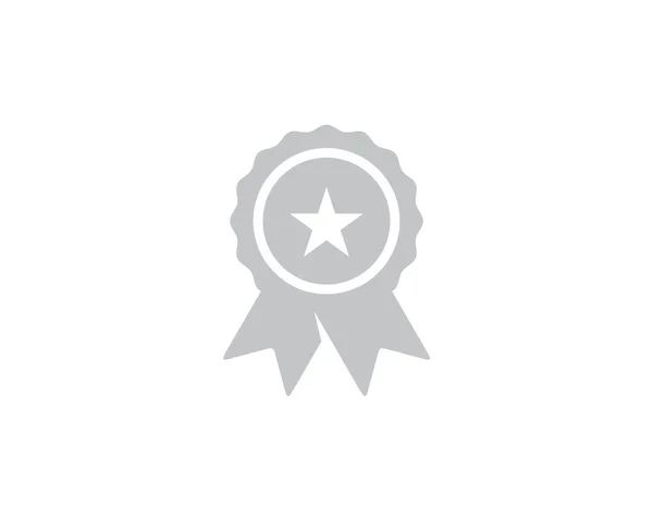 Winner Silver Badge Trophy Icon Logo Design Element — Stock Vector