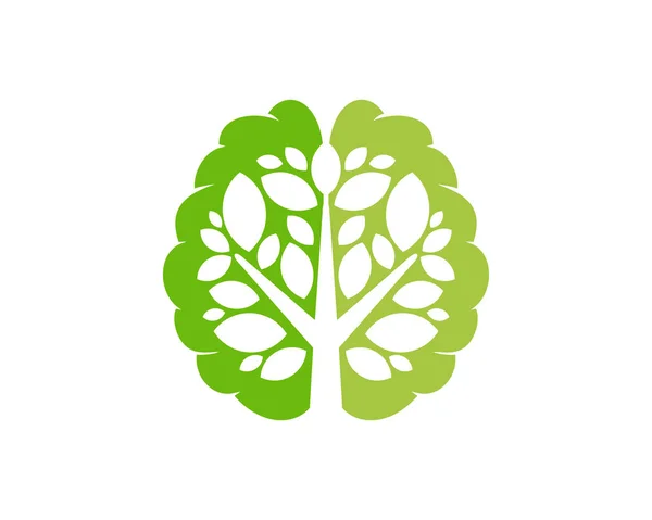 Элемент Логотипа Brain Tree Icon — стоковый вектор