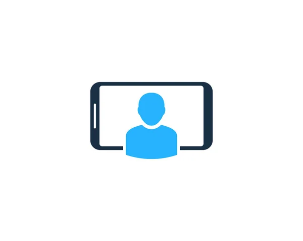Smartphone People Icon Logo Design Element — Stock Vector