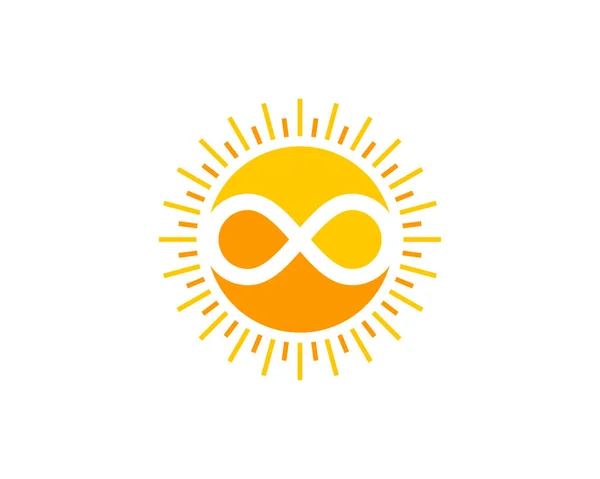 Élément Conception Logo Icône Soleil Infini — Image vectorielle