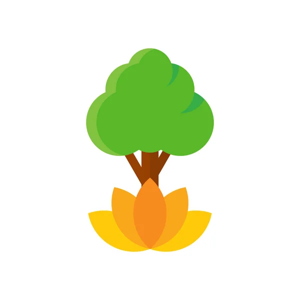 Логотип Дерева Lotus Дизайн Піктограм — стоковий вектор