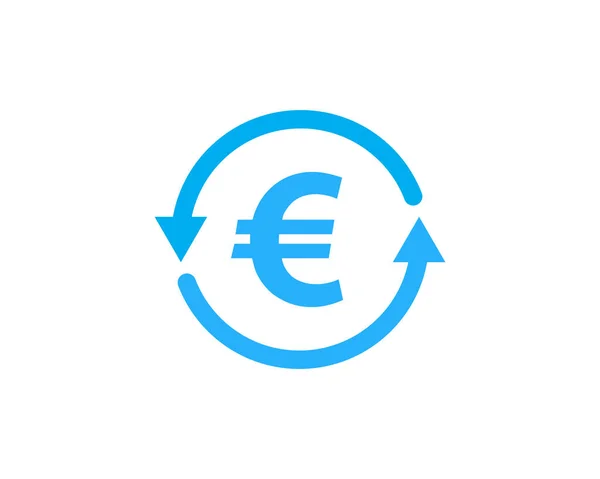 Euro Handel Stock Market Pictogram Logo Design Element — Stockvector