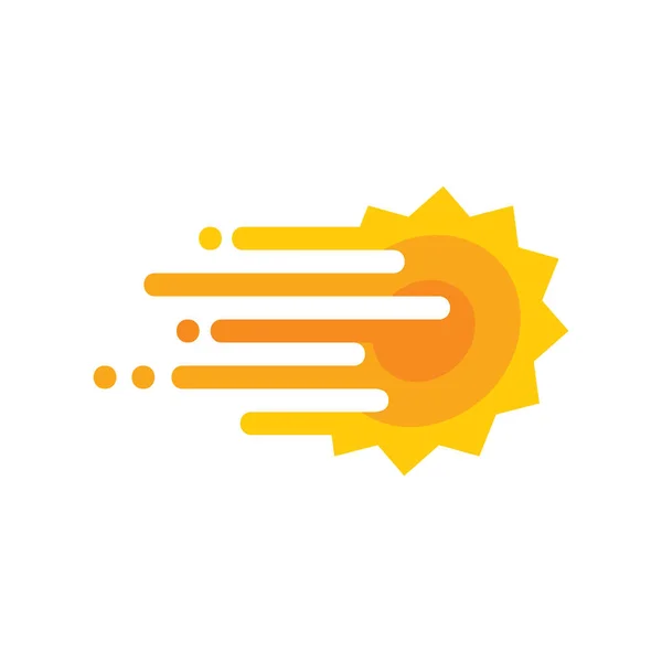 Sonne Geschwindigkeit Logo Symbol Design — Stockvektor