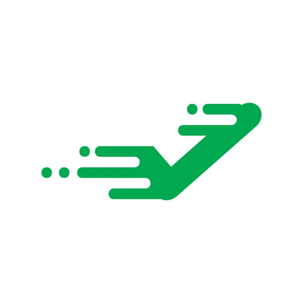 Compruebe Diseño Del Icono Del Logotipo Velocidad — Vector de stock