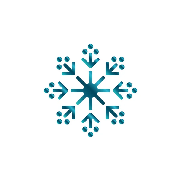 Snow Flake Logo Design Template Element — Stock Vector