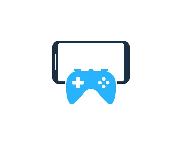 Smartphone Game Pictogram Logo Design Element — Stockvector