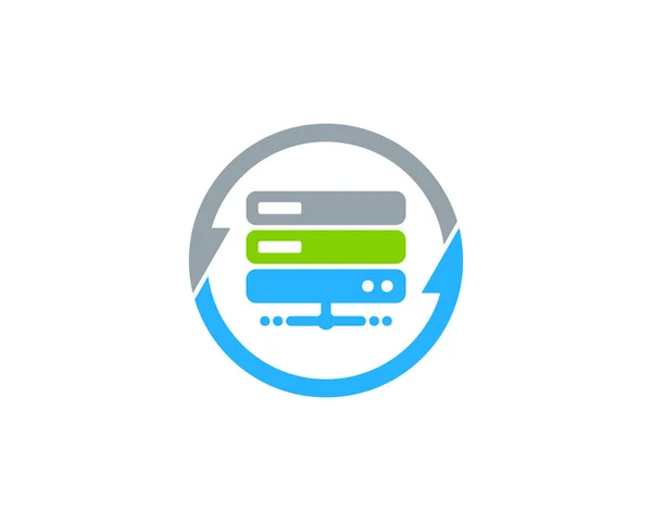 Server Link Icon Logo Design Element — Stockvektor