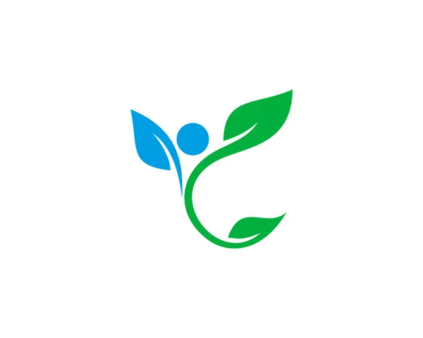 Természet Wellness Logo Ikonra Design — Stock Vector