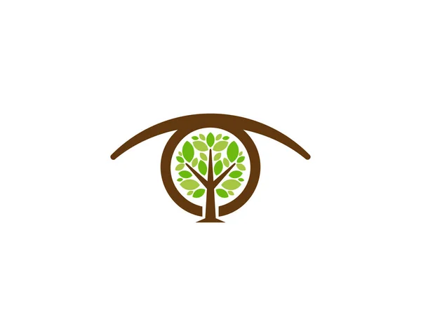 Ağaç göz simgesini Logo tasarım öğesi