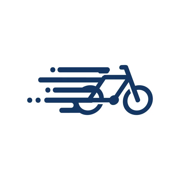 Diseño Del Icono Del Logotipo Velocidad Bicicleta — Vector de stock