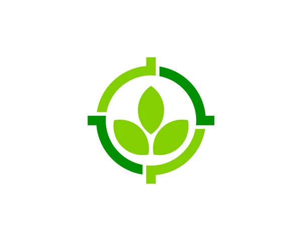 Elemento Design Logotipo Ícone Alvo Natureza — Vetor de Stock