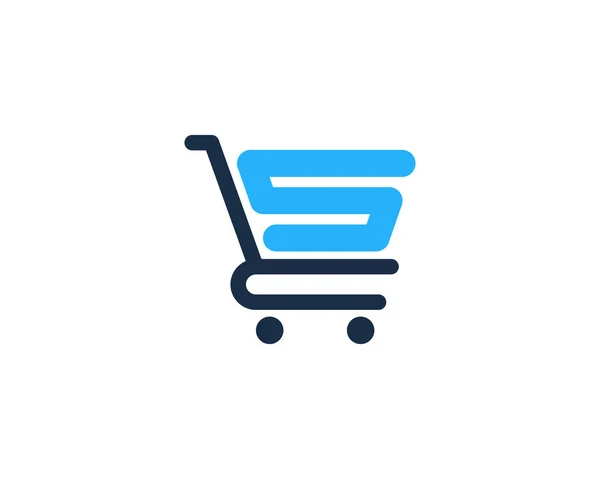 Lettre Initiale Shop Shopping Logo Élément Conception — Image vectorielle