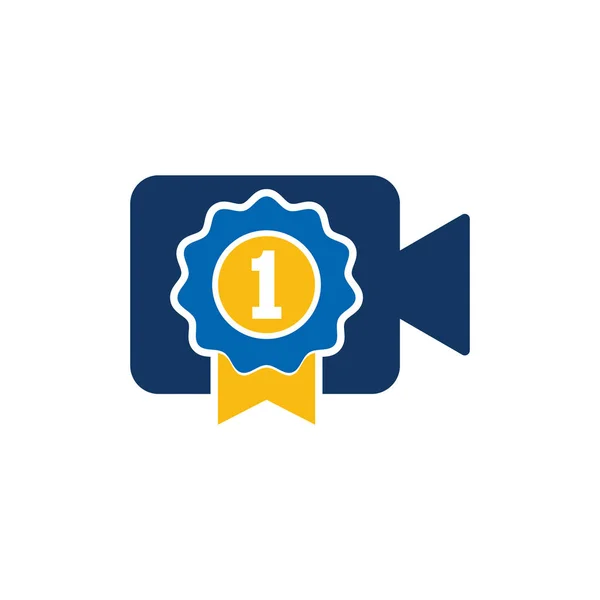 Meilleure Conception Icône Logo Vidéo — Image vectorielle
