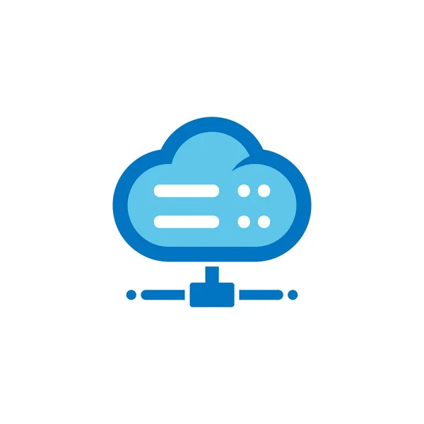 Pogoda Logo Server Ikona Designu — Wektor stockowy