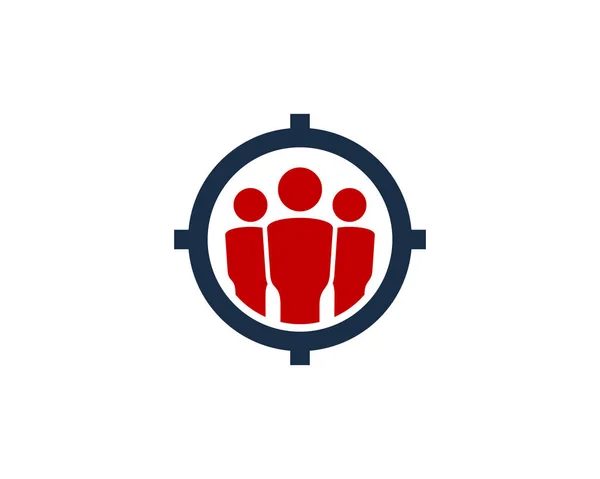 Zielgruppe Symbol Logo Design Element — Stockvektor