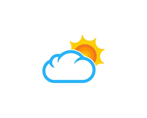 Sommer Wetter Saison Symbol Logo Design Element — Stockvektor