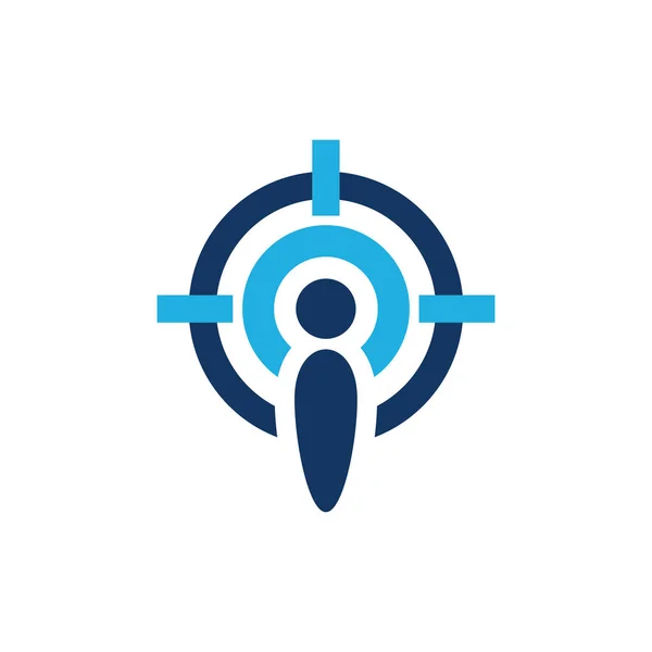 Signalen Mål Logo Ikon Design — Stock vektor