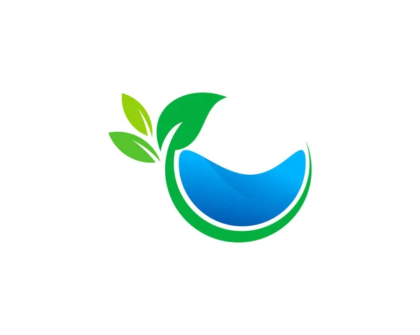 Zoetwater Logo Design Element Sjabloon — Stockvector