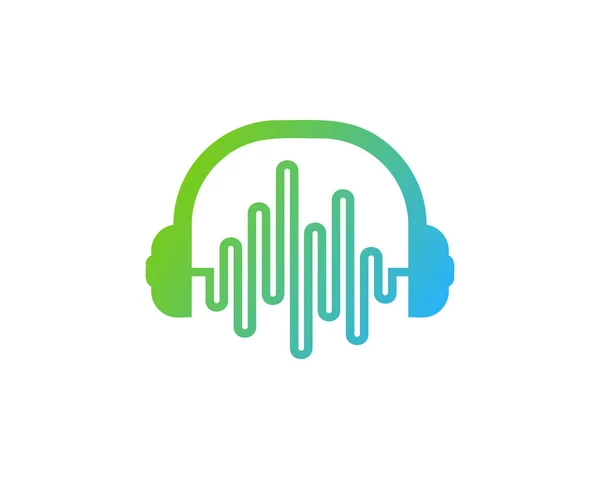 Elemento Diseño Logotipo Onda Audio — Vector de stock