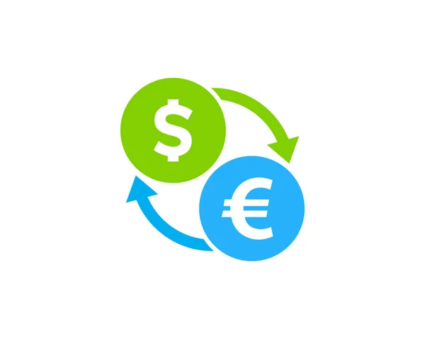 Výměna Měny Akciového Trhu Ikonu Logo Design Prvek — Stockový vektor