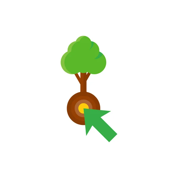 Touch Tree Icon Design — стоковый вектор