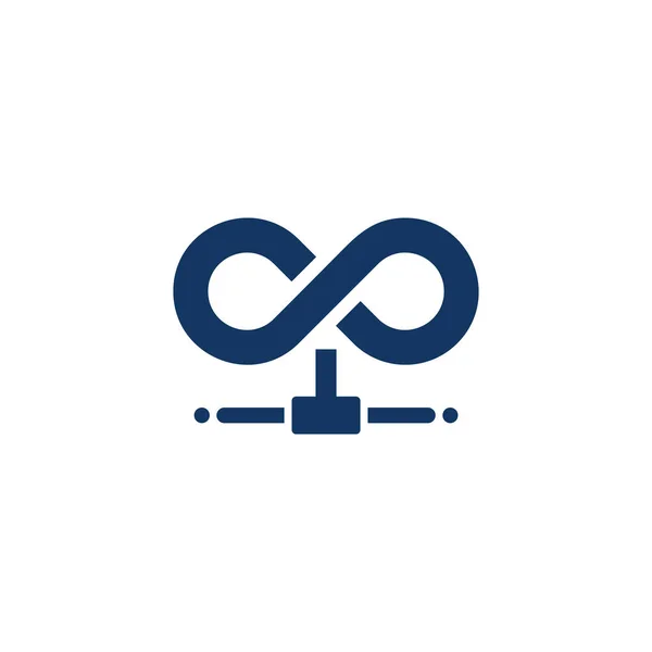 Infinity Server Logo Icon Design — Stockvektor