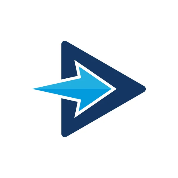Arrow Video Logo Ikonu Design — Stockový vektor