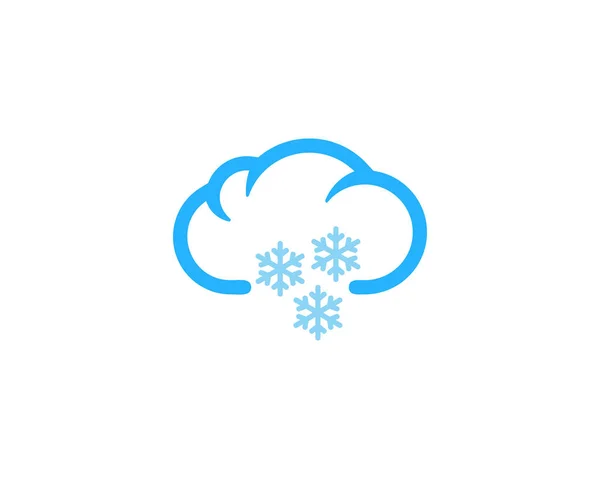 Schnee Wetter Saison Symbol Logo Design Element — Stockvektor