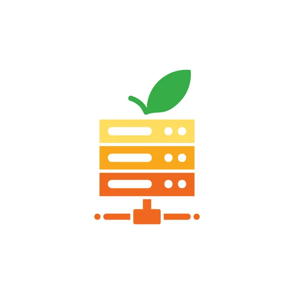 Fruit Server Logo Icône Design — Image vectorielle