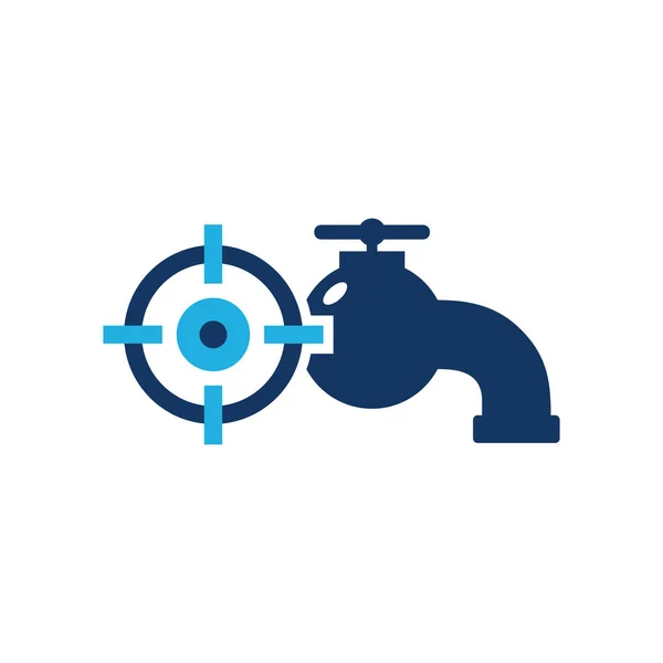 Проектирование Логотипа Водопроводчика — стоковый вектор