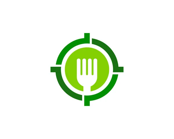 Alimento Alvo Ícone Logotipo Design Elemento — Vetor de Stock