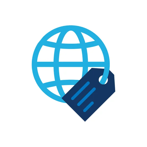 Tag Welt Logo Icon Design — Stockvektor