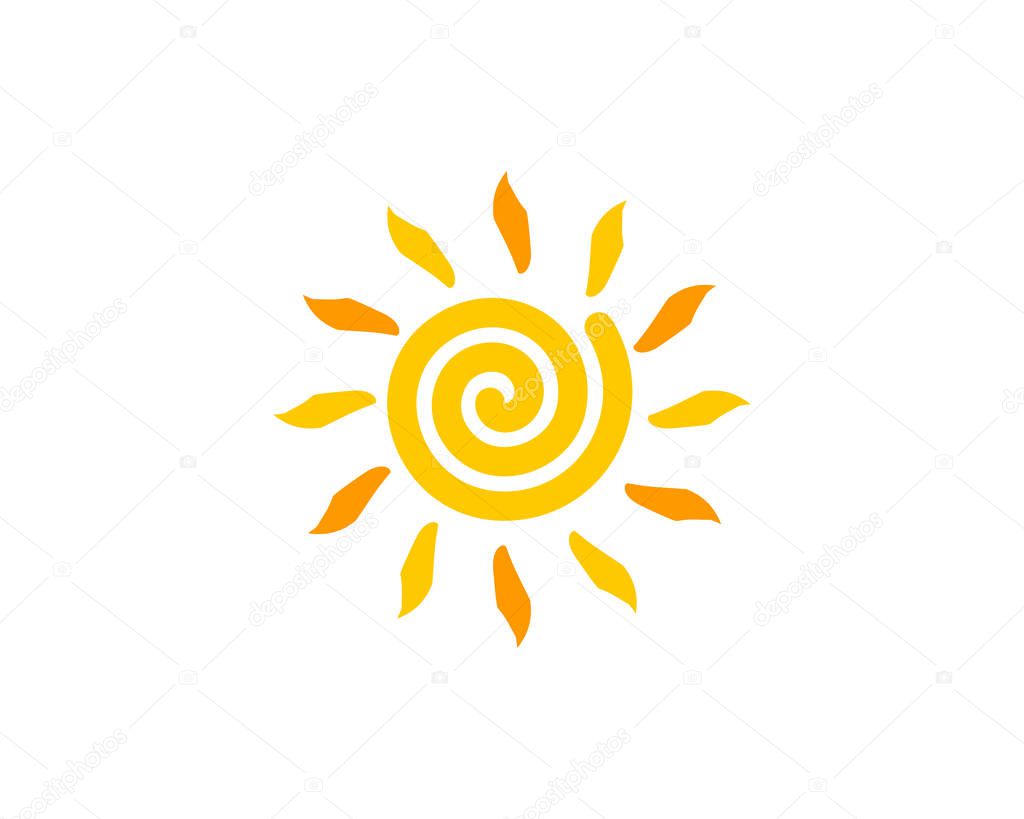 Burn Sun Logo Icon Design