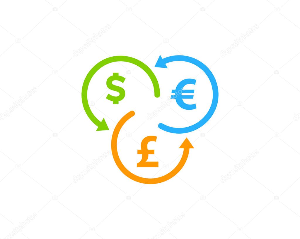 Currency Exchange Stock Market Icon Logo Design Element