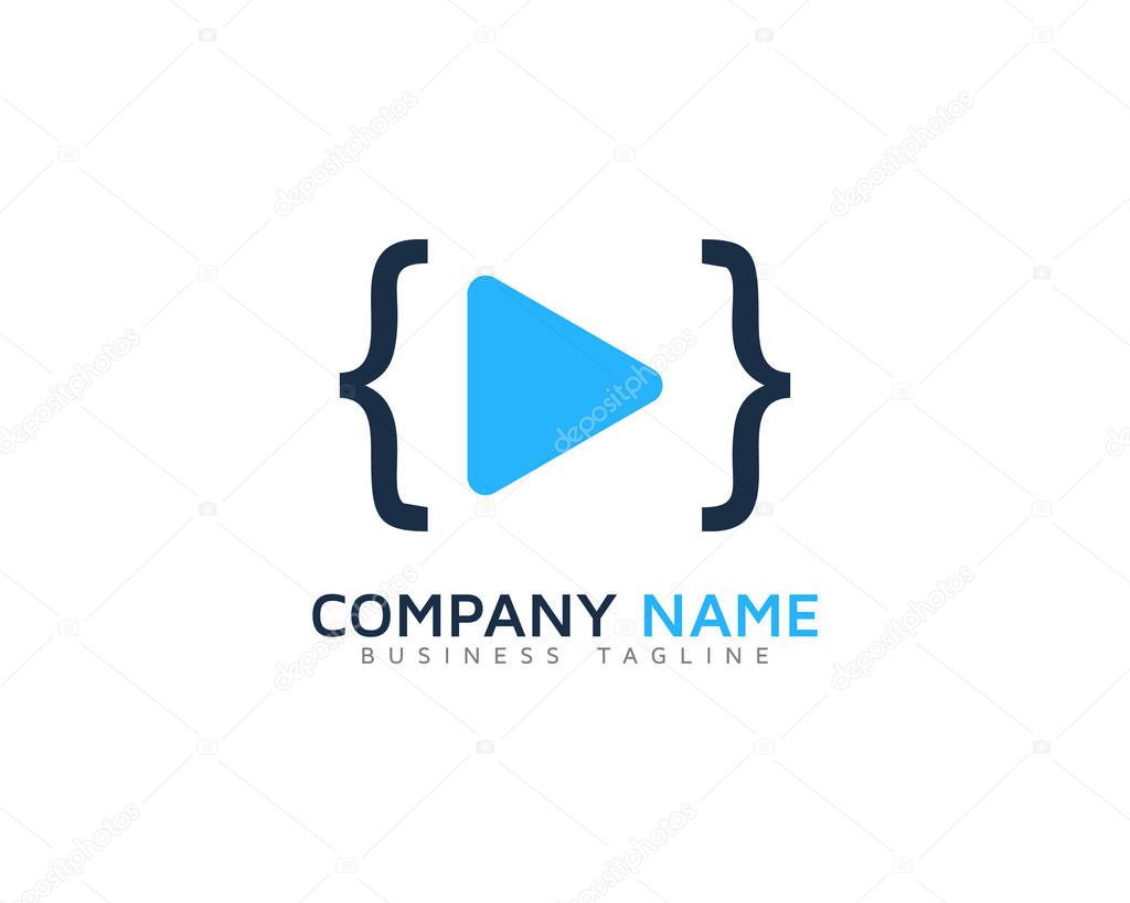 Code Video Logo Design Template