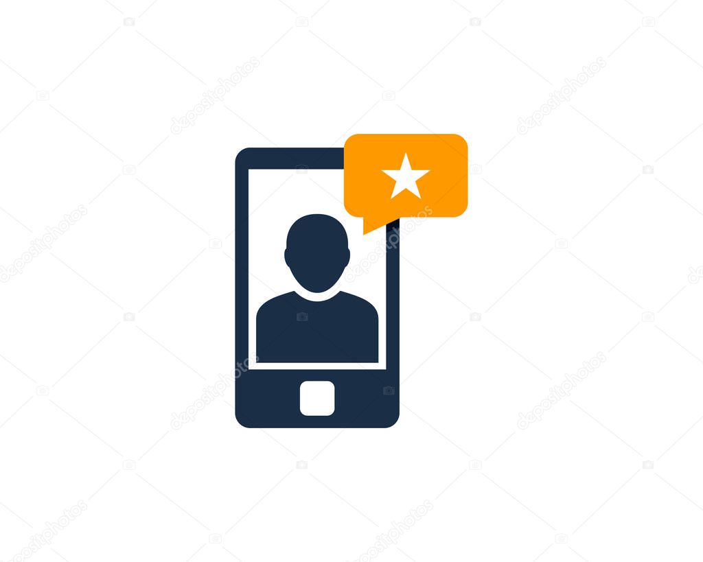 Testimonial Icon Logo Design Element