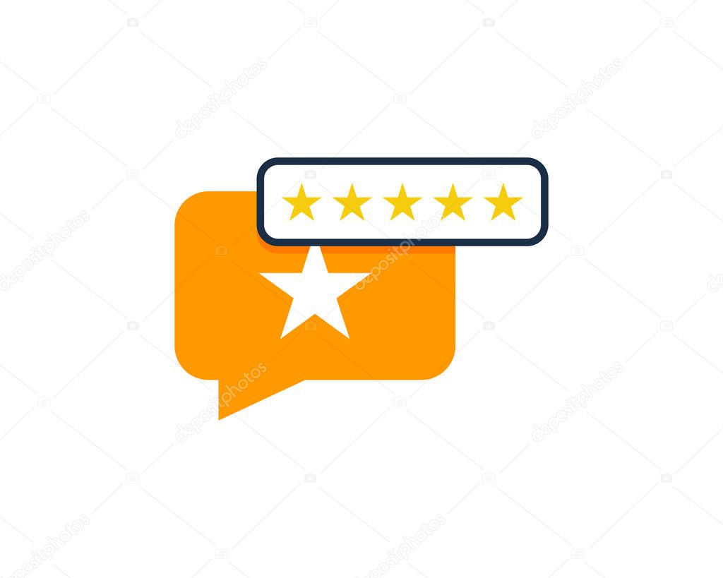 Star Testimonial Icon Logo Design Element
