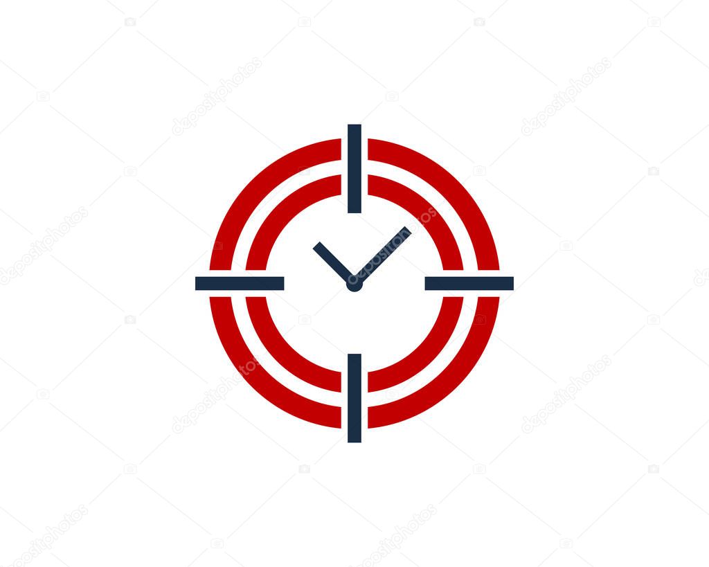 Target Time Icon Logo Design Element