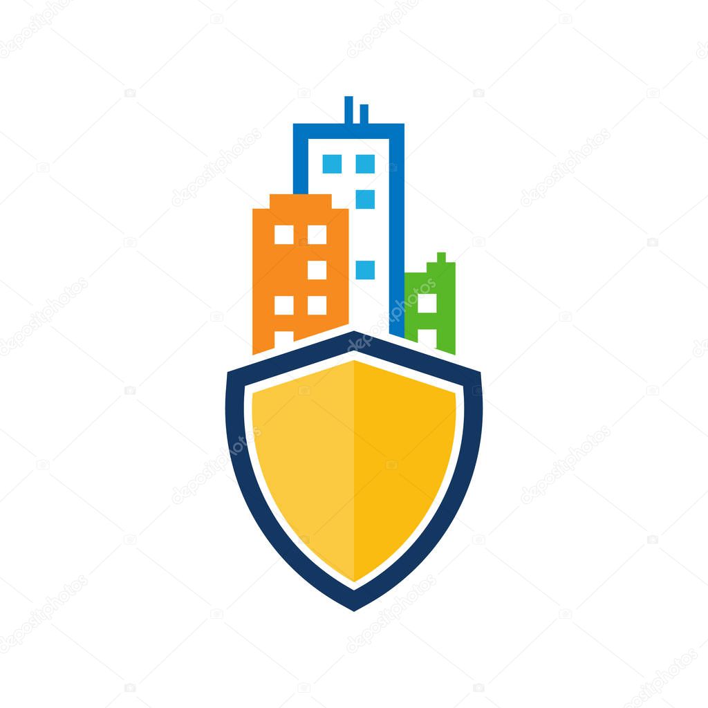 Shield Town Logo Icon Design